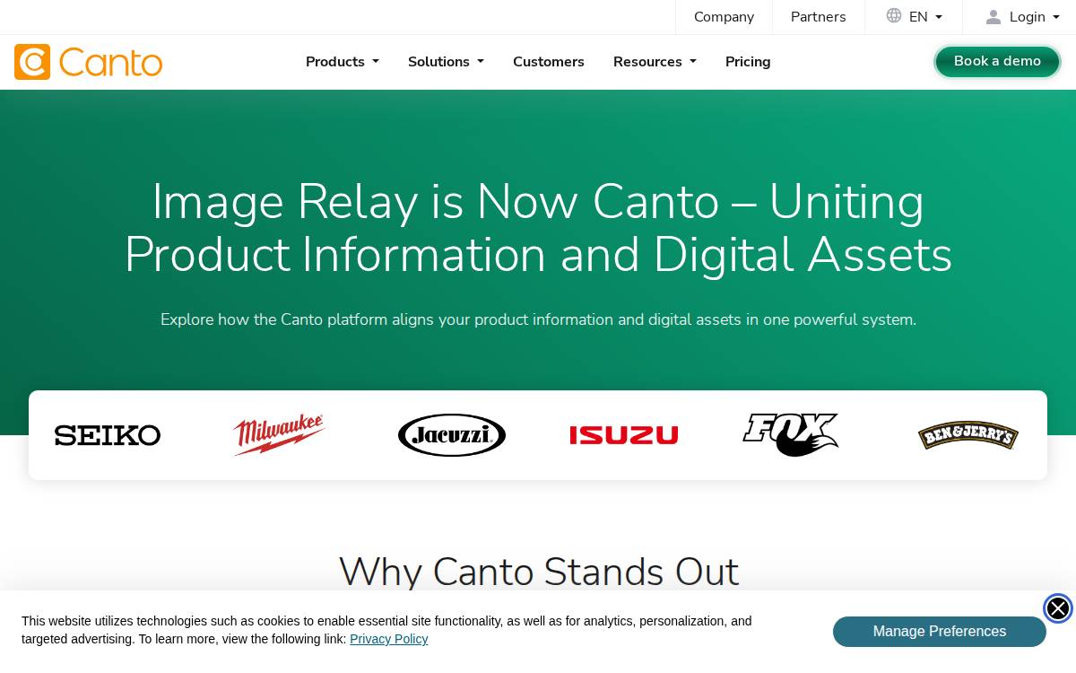 Image Relay website preview