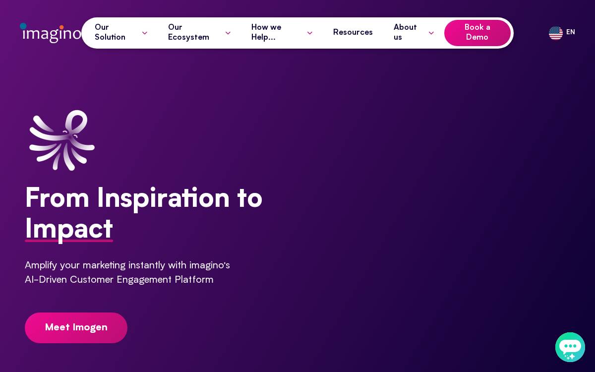 Imagino website preview
