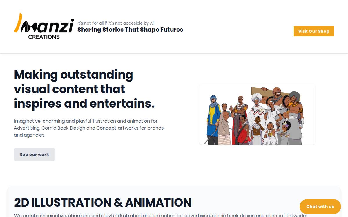 Imanzicreations website preview