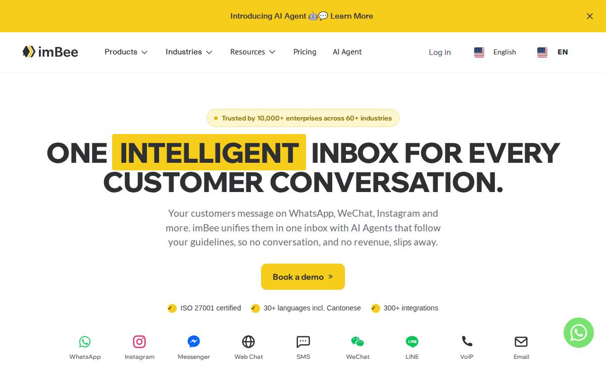 Imbee website preview