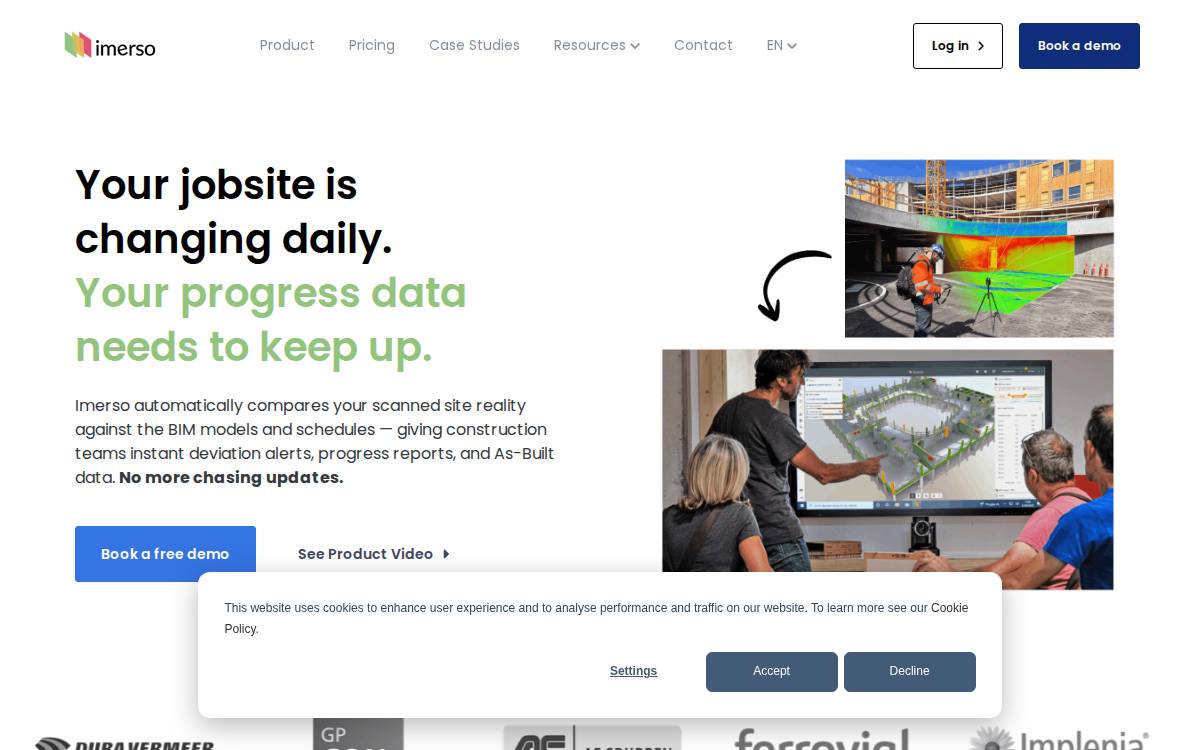 Imerso website preview
