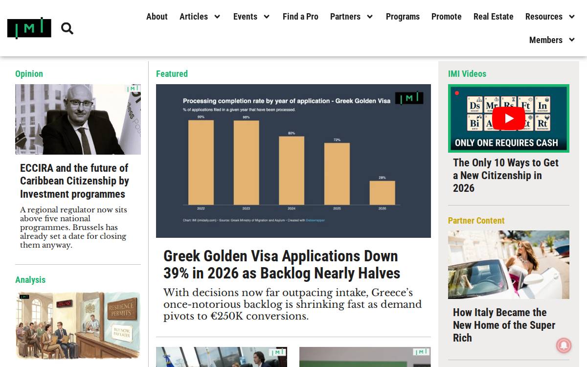 Imidaily website preview