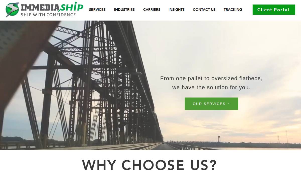 Immediaship website preview
