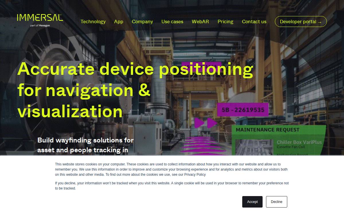 Immersal website preview