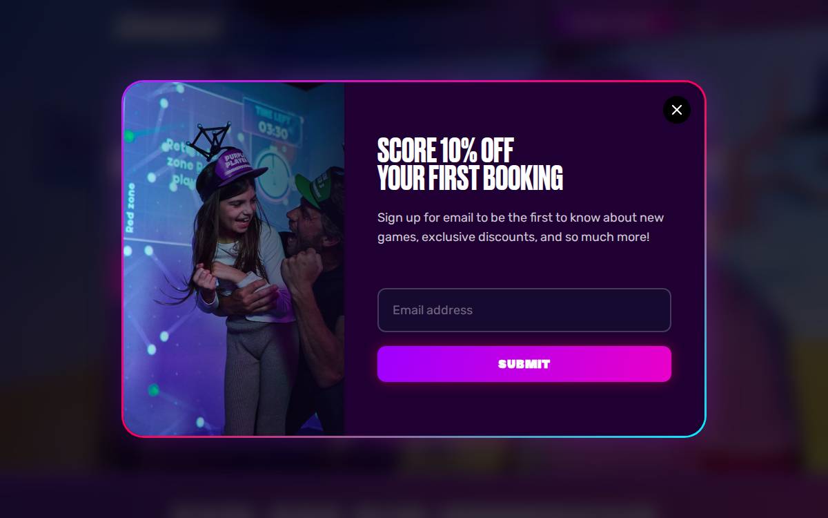 Immersive Gamebox website preview