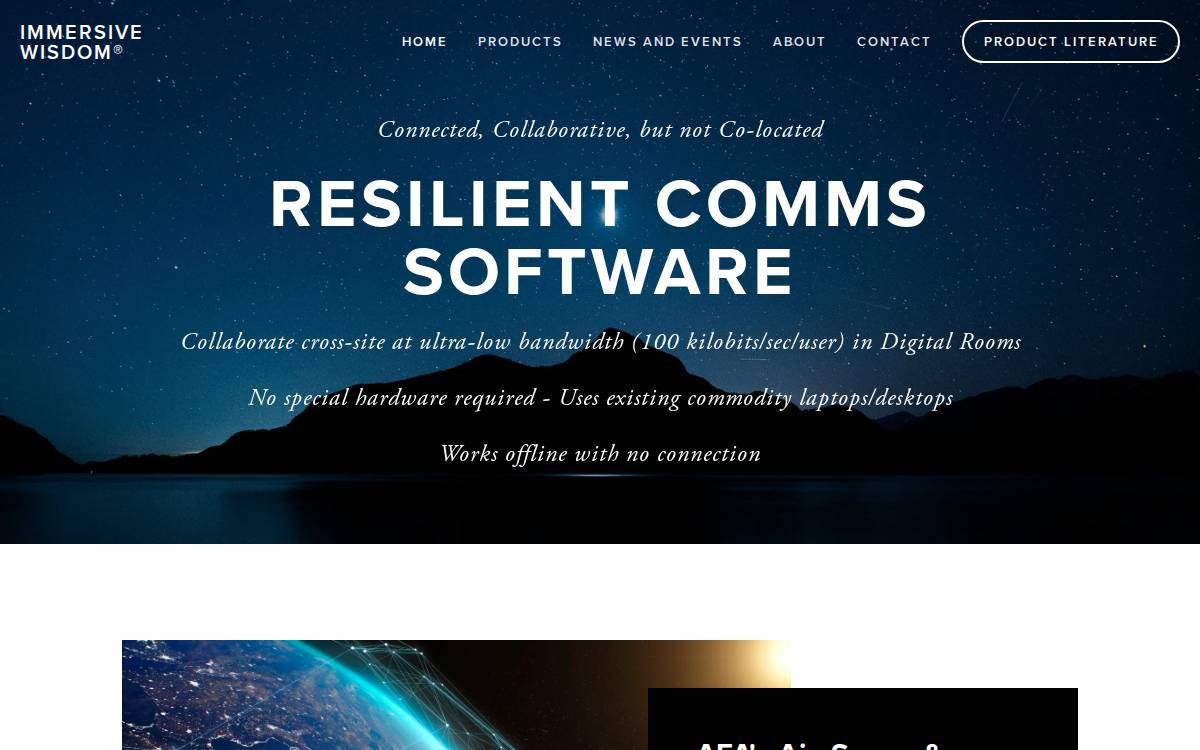 Immersive Wisdom website preview