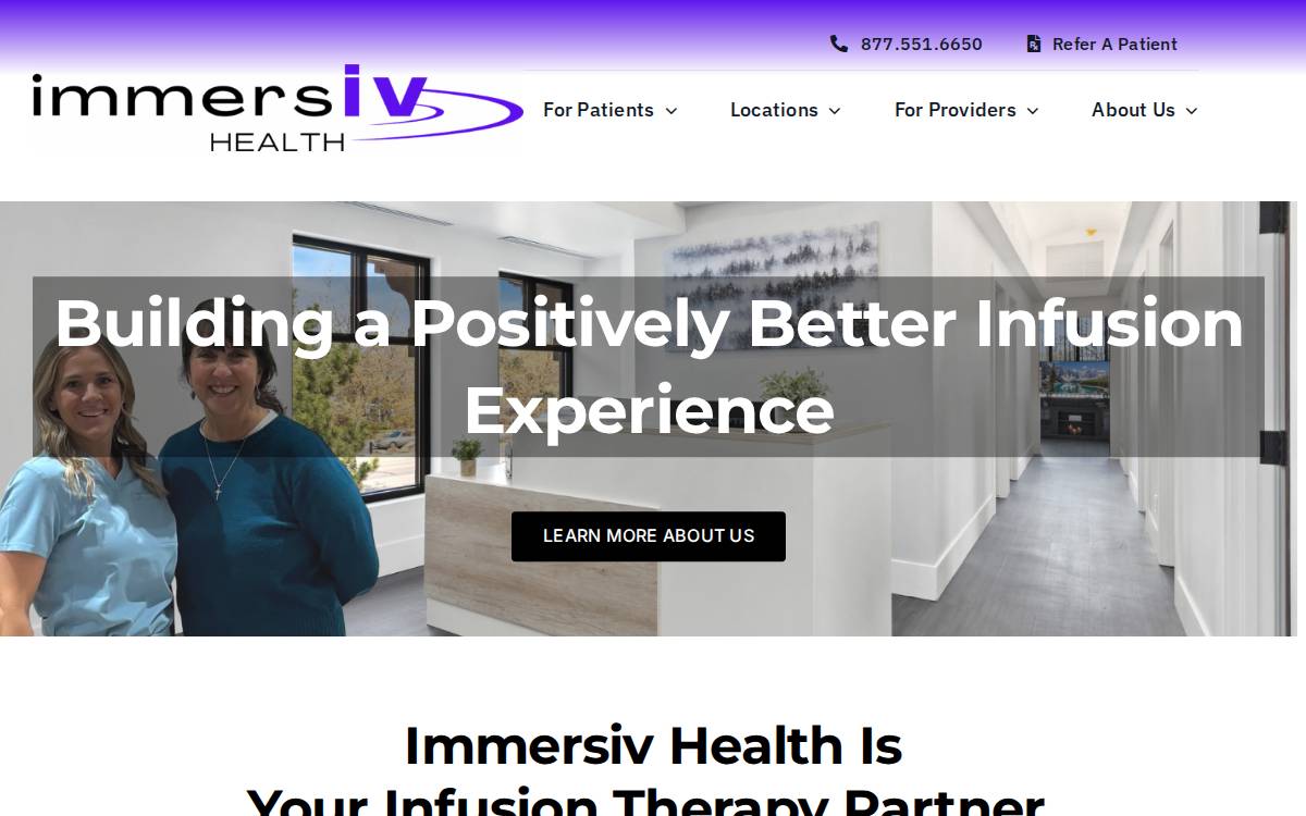 Immersivhealth website preview