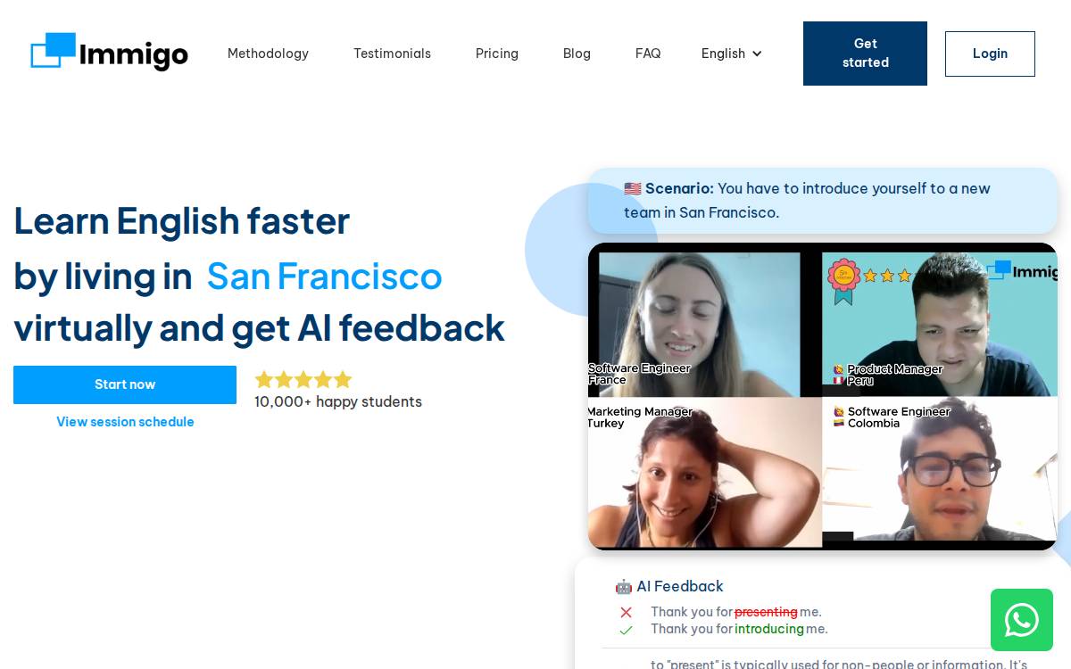Immigo website preview