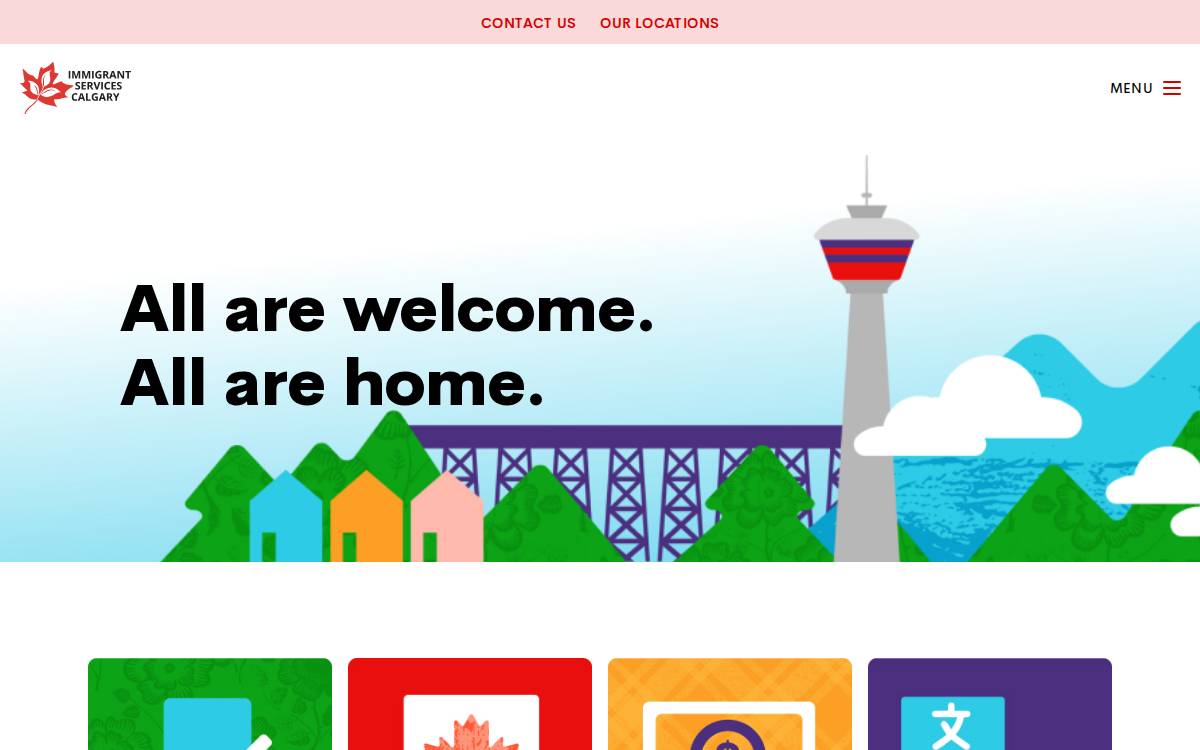 Immigrant Services Calgary website preview