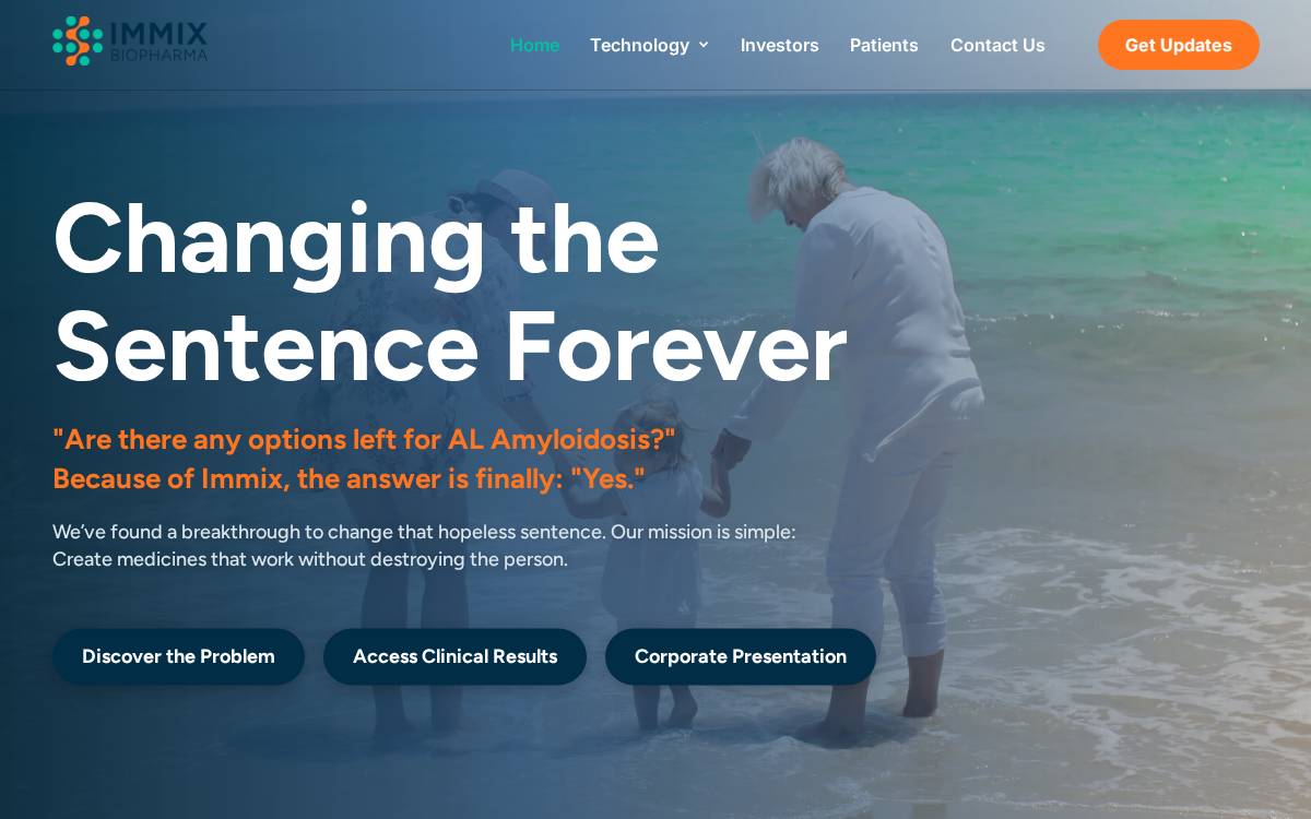 Immix Biopharma website preview