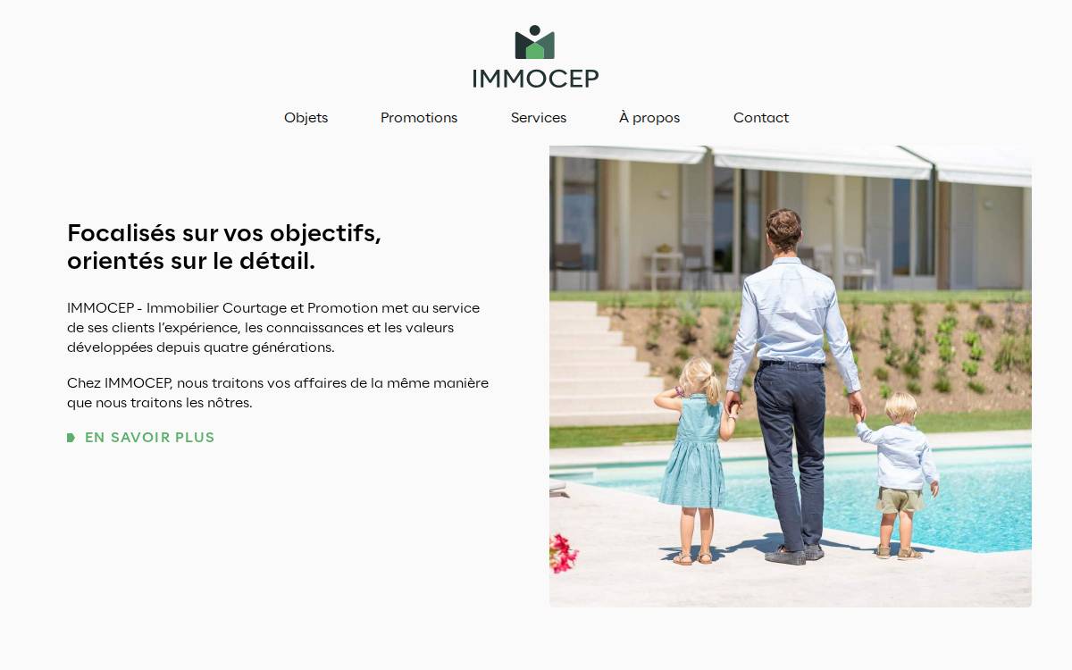 Immocep website preview