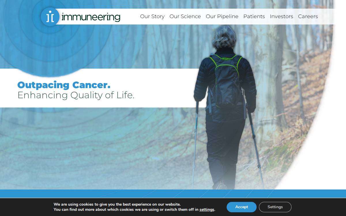 Immuneering website preview