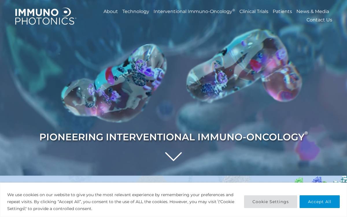 Immunophotonics, Inc. website preview