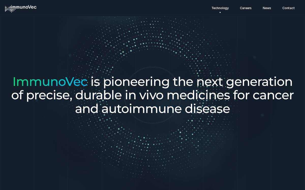 ImmunoVec website preview