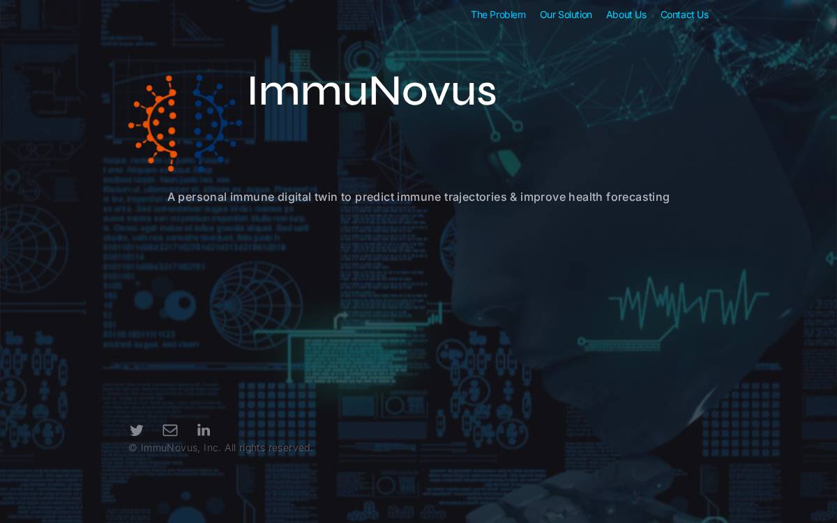ImmuNovus website preview