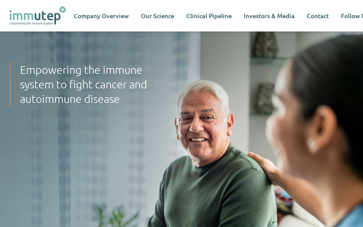 Immutep website preview