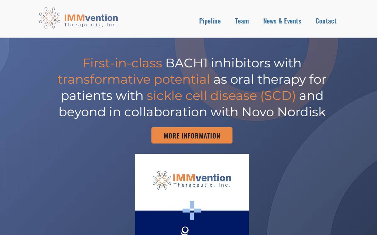 Immventionthera website preview