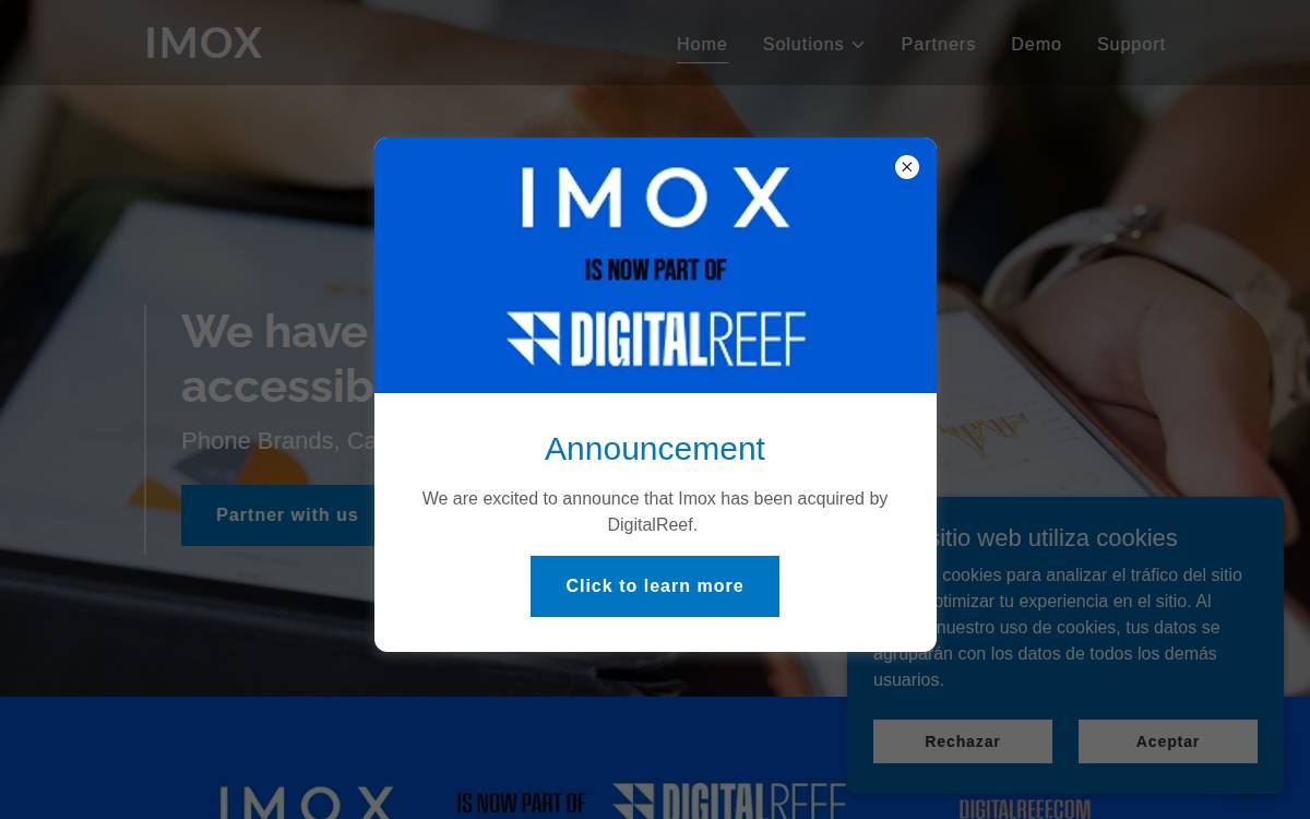 IMOX Technologies website preview