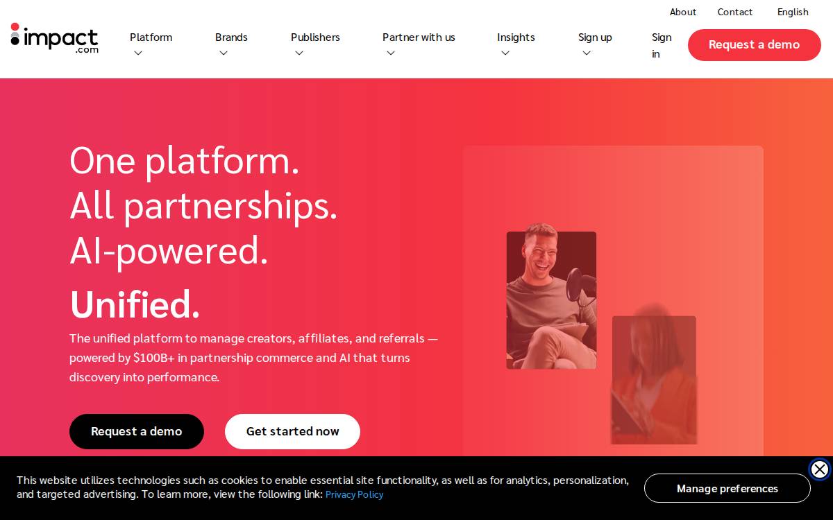 Impact Radius website preview
