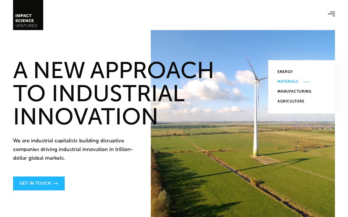Impact Science Ventures website preview