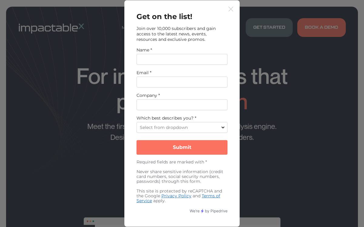 ImpactableX website preview