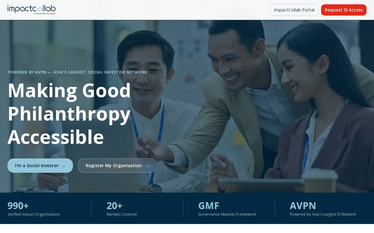 ImpactCollab website preview