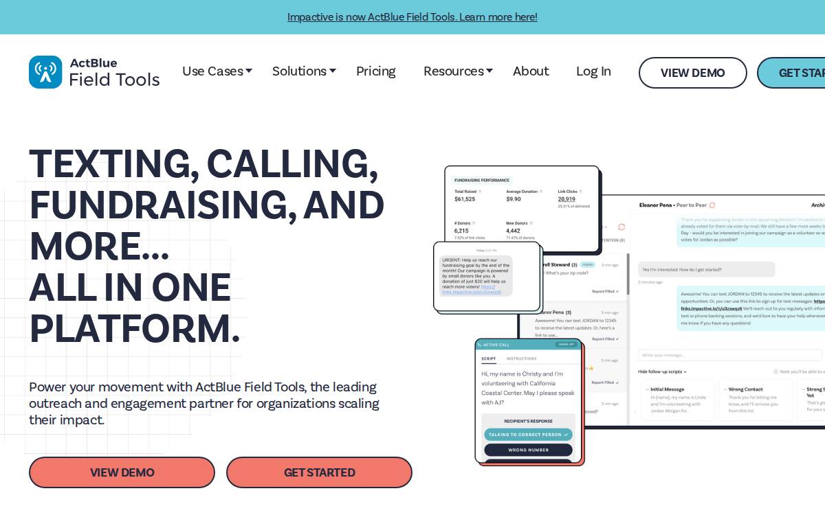 Impactive (formerly Outvote) website preview