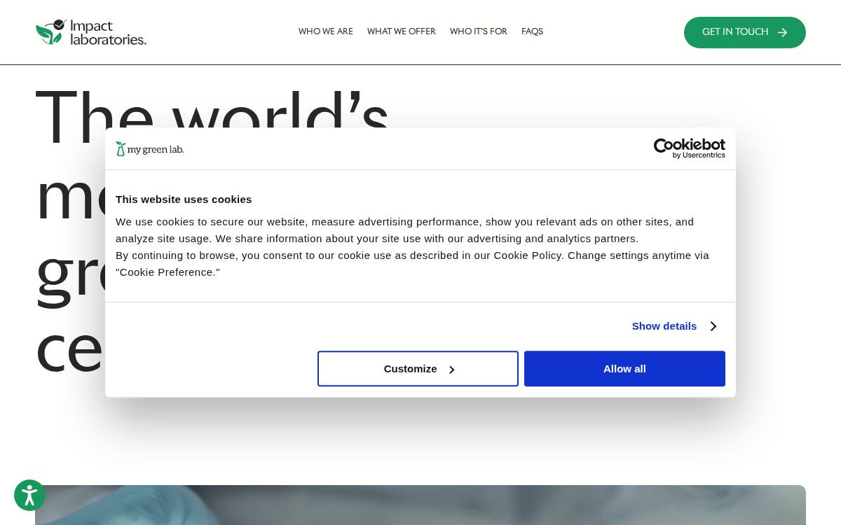 Impactlaboratories website preview