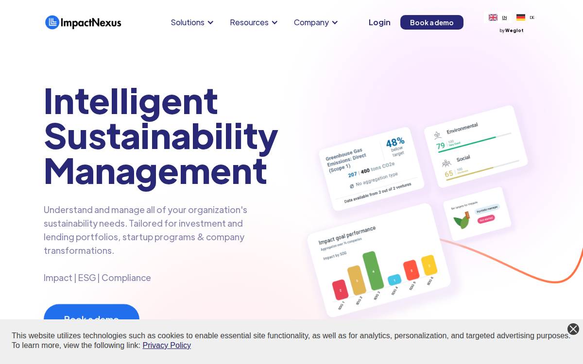 ImpactNexus website preview
