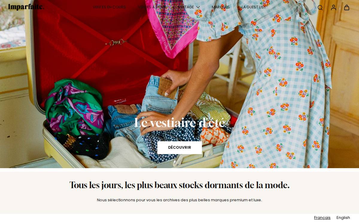 Imparfaite website preview