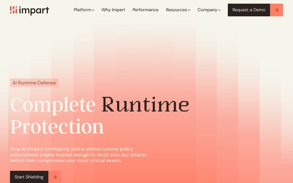 Impart website preview