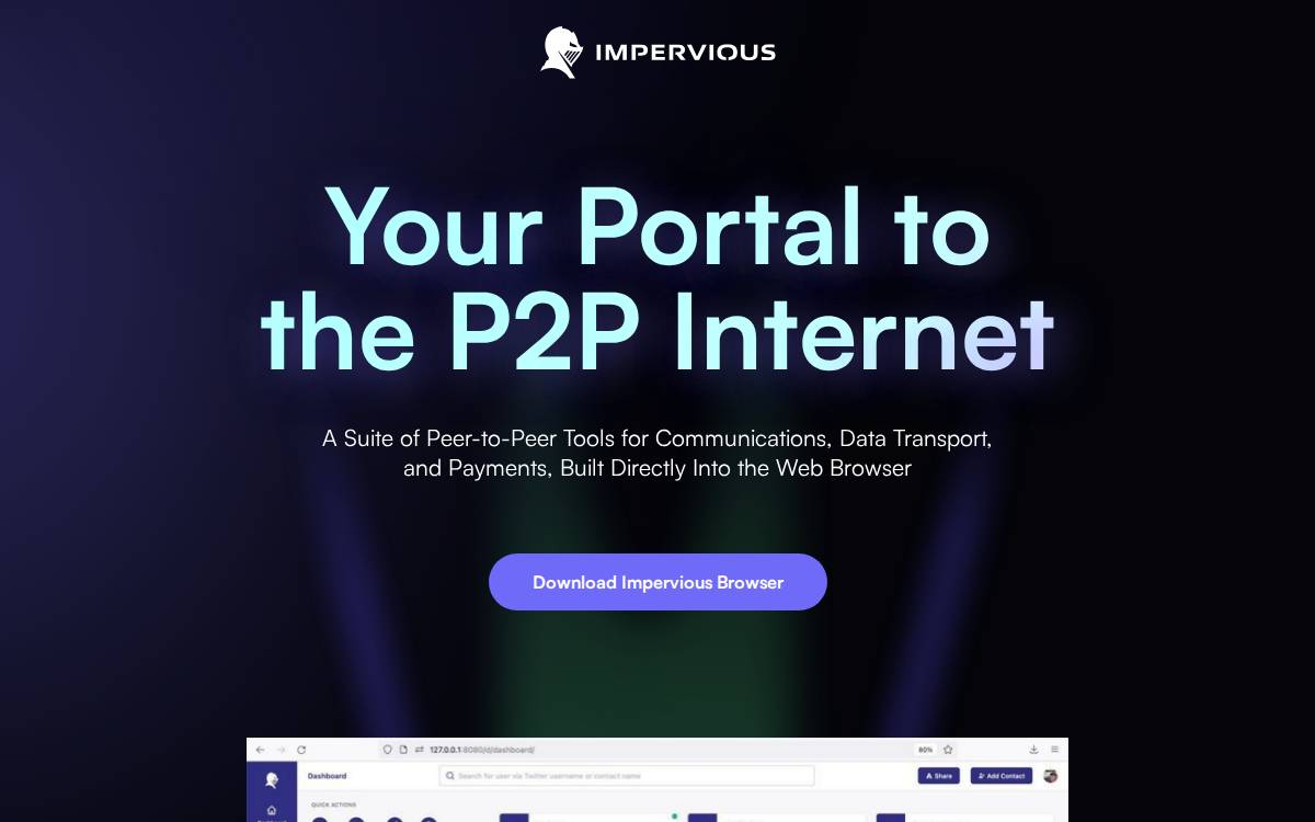 Impervious website preview