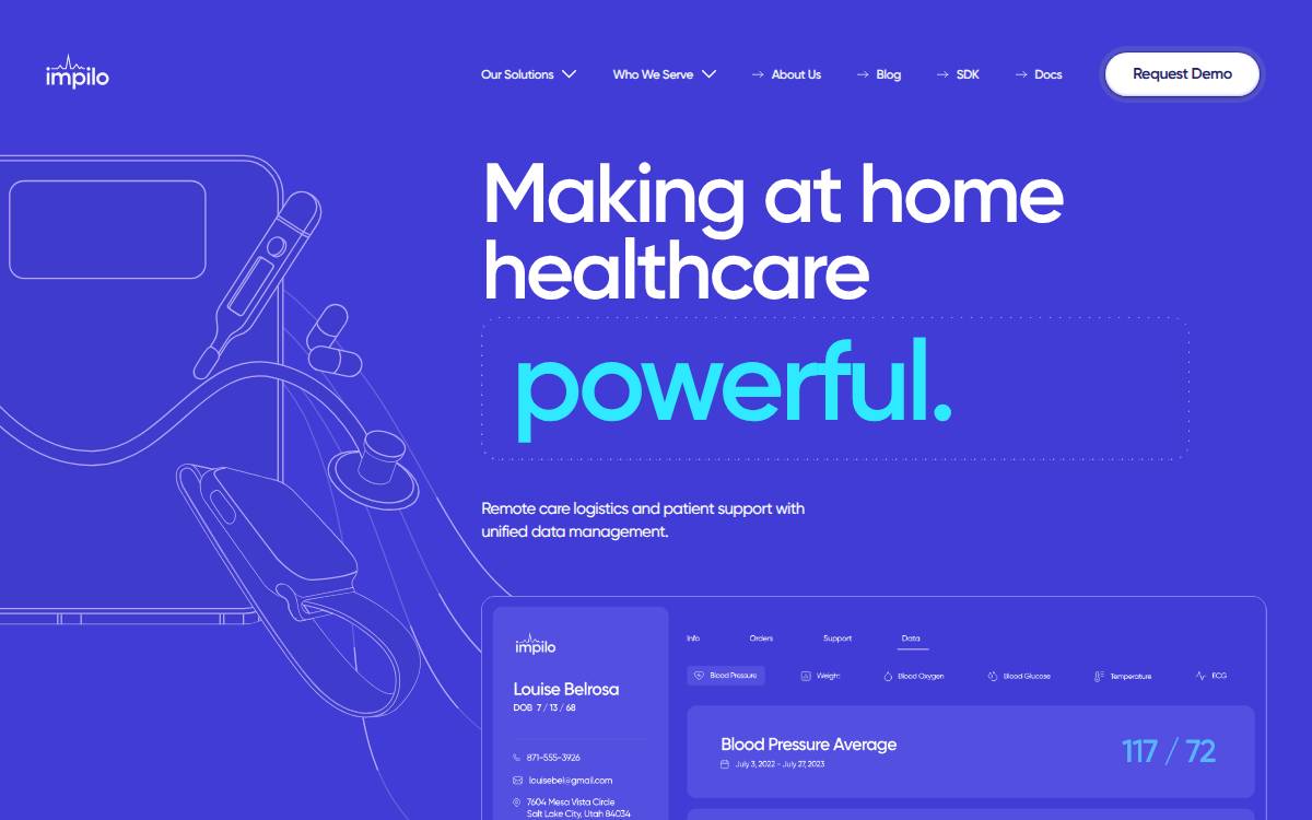 Impilo Health website preview