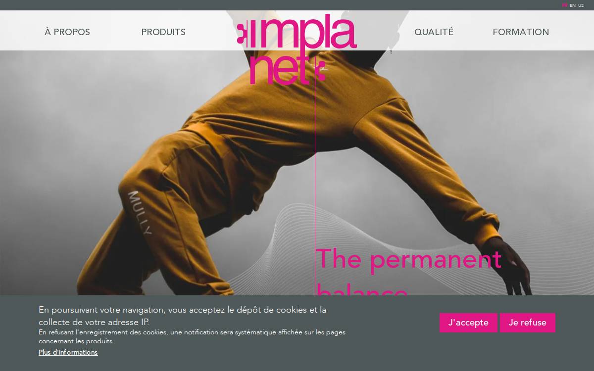 Implanet website preview