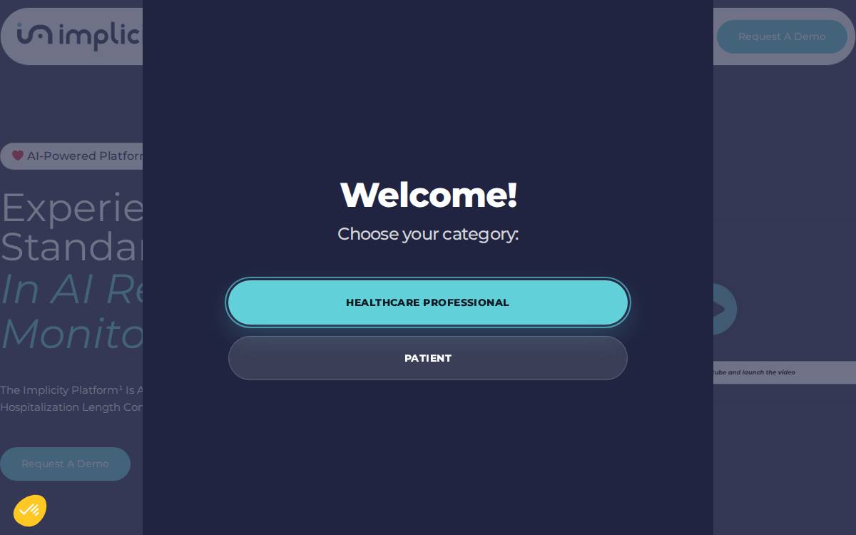 Implicity website preview