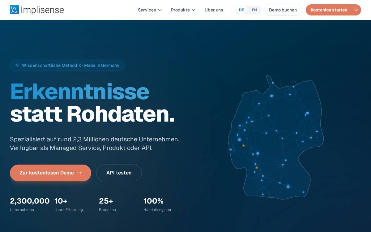 Implisense website preview