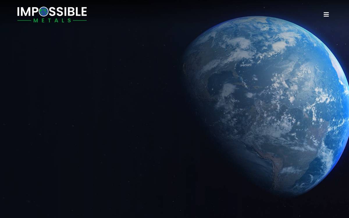 Impossible Metals website preview
