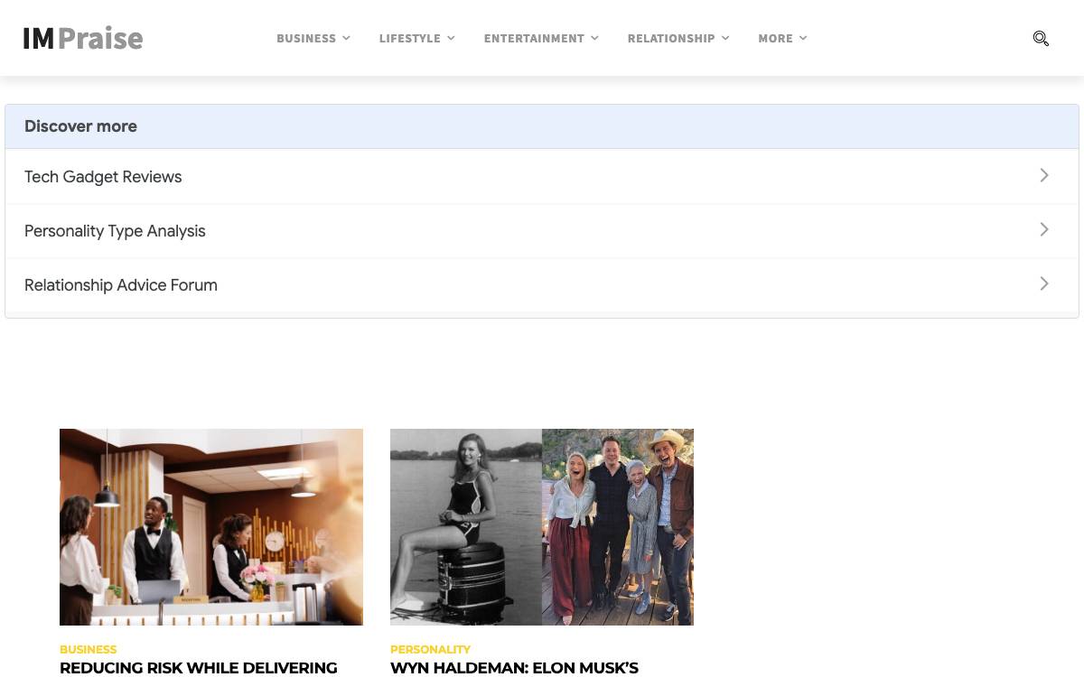 Impraise website preview