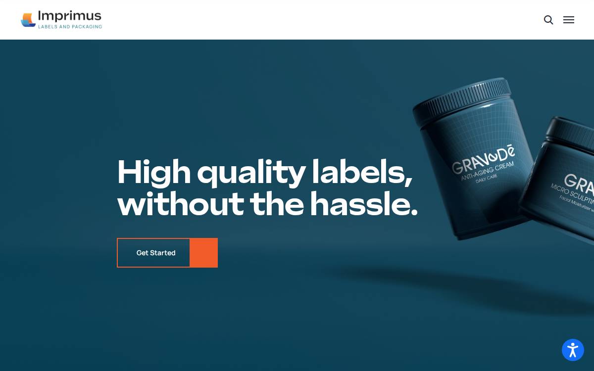 Imprimus Label & Packaging website preview