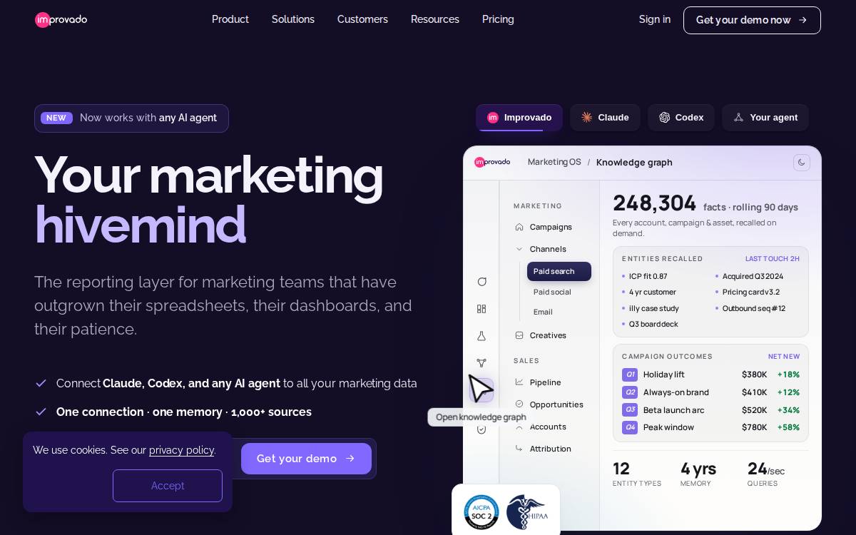 Improvado website preview