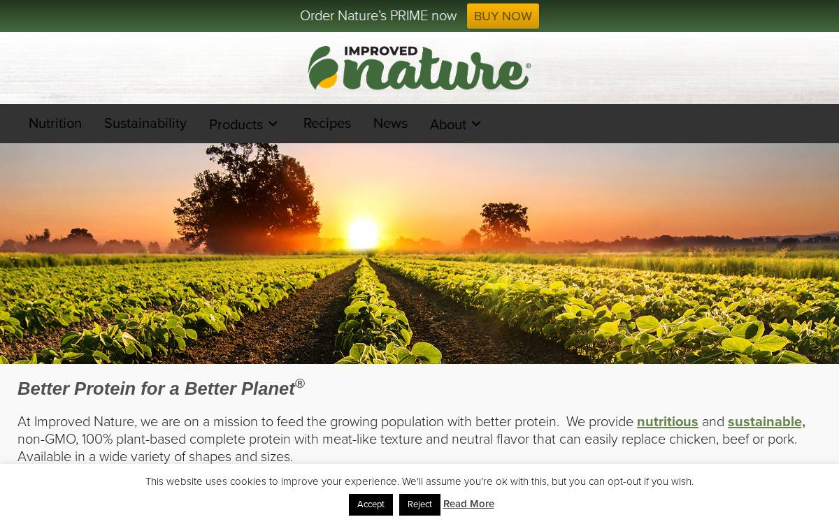 Improved Nature website preview