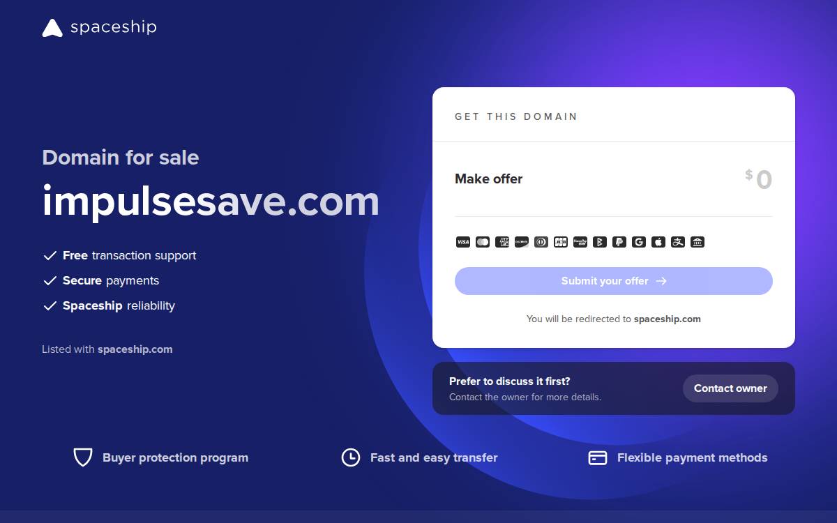 ImpulseSave website preview