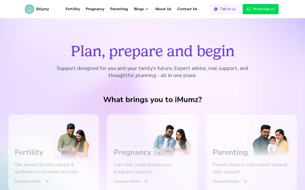 iMumz website preview