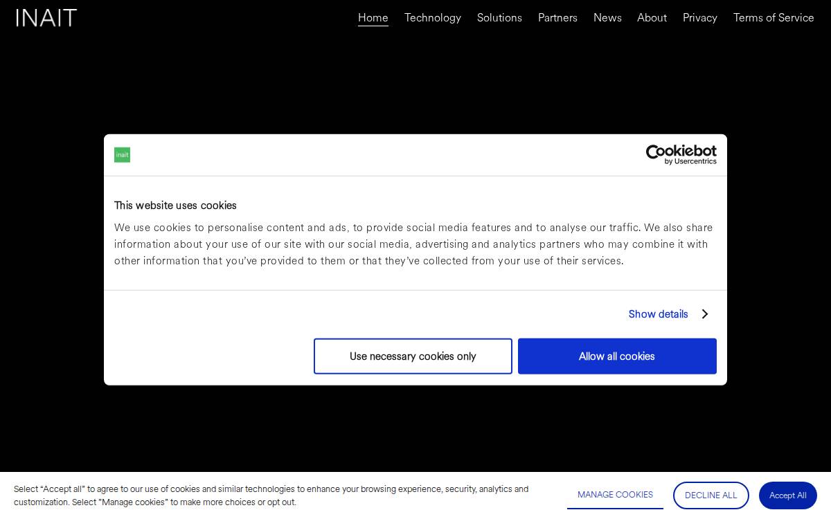Inait website preview