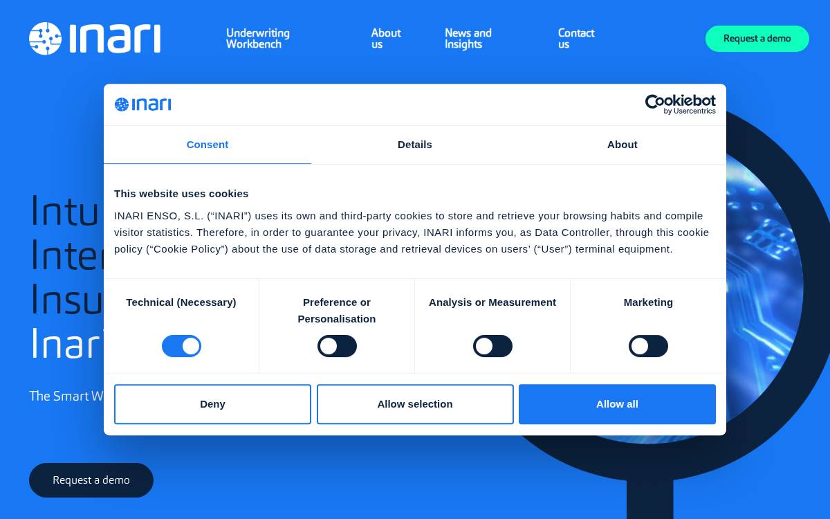 Inari website preview
