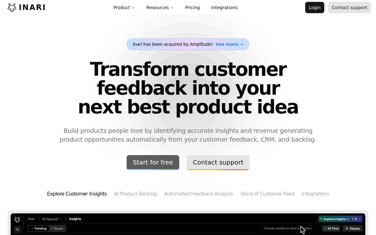 Inari website preview