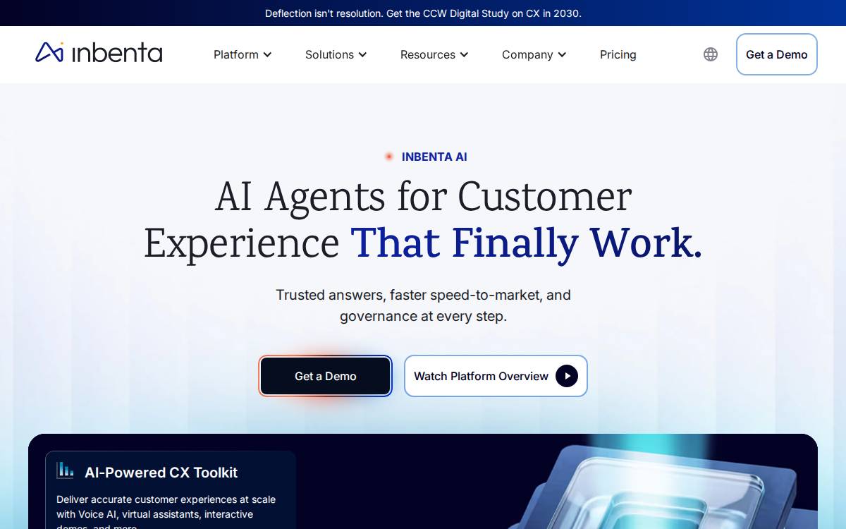 Inbenta website preview