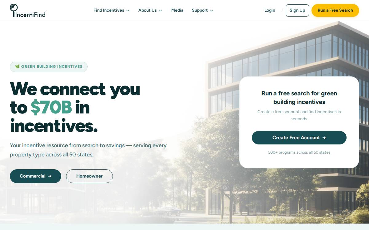 IncentiFind website preview