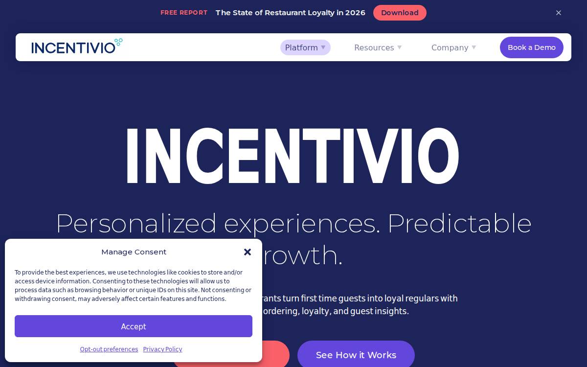 Incentivio website preview