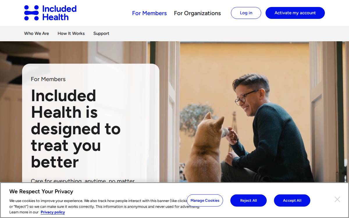 Included Health website preview